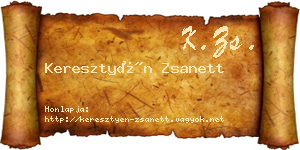 Keresztyén Zsanett névjegykártya